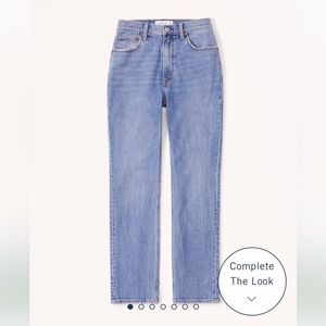 Abercrombie and Fitch Curve Love Ultra High Rise Ankle Straight Jean